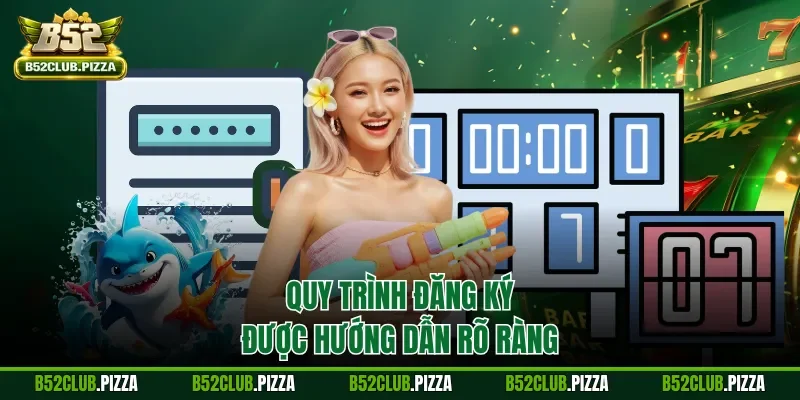 Quy trình đăng ký được hướng dẫn rõ ràng